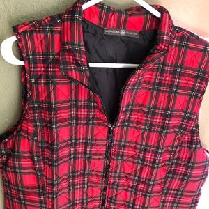 Plaid Zipper Vest - NEW - never worn